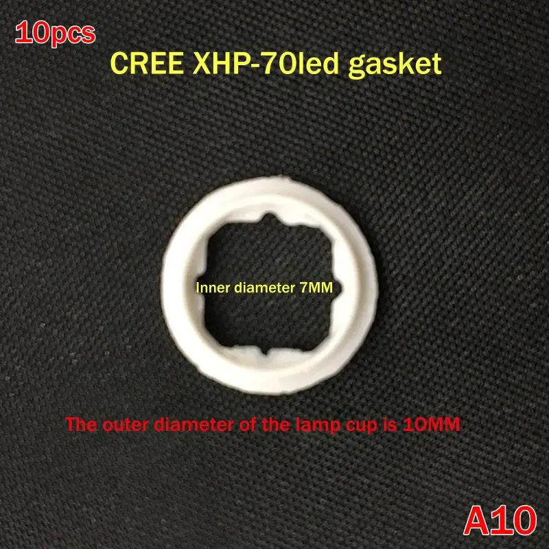 10Pcs Plastic LED Insulation Gasket Stator Spacer For 3535 5050 7070 L2 XPL XPG 50 70 Series LED Emitter Diodes Electronic Qme A10