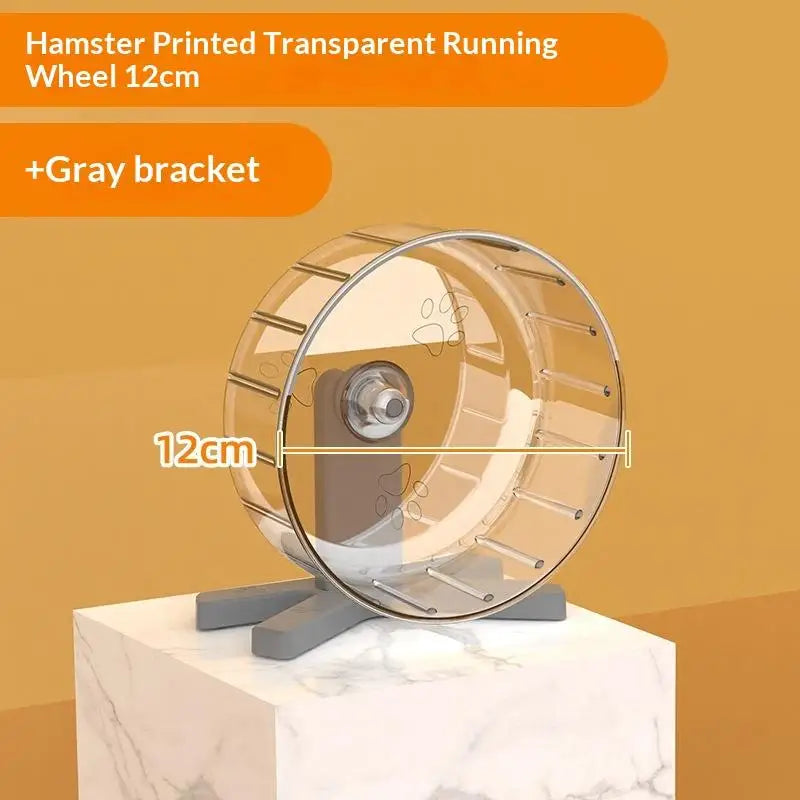Hamster Transparent Running Wheel Quiet Exercise Toy Detachable Qme A3