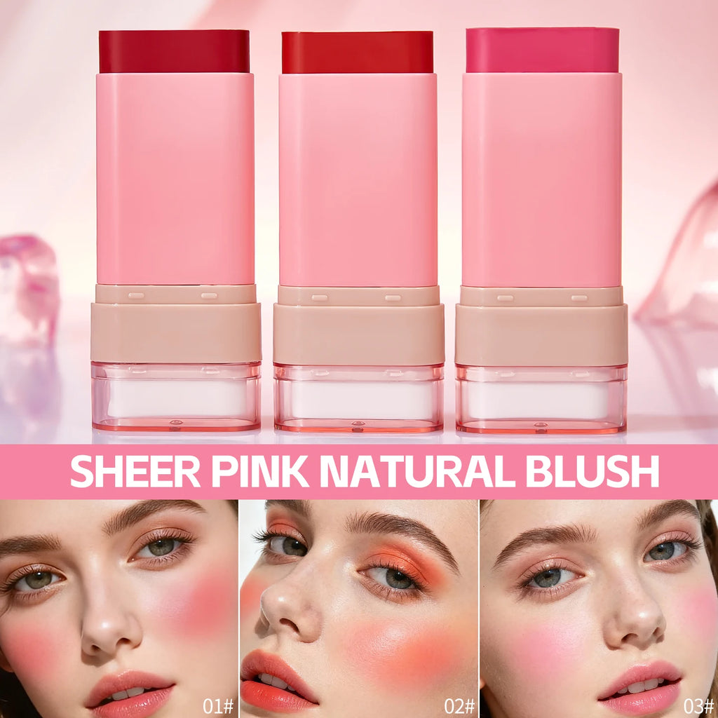 Blusher Stick Natural Lasting Delicate Light Not Easy Fade Creating Qme