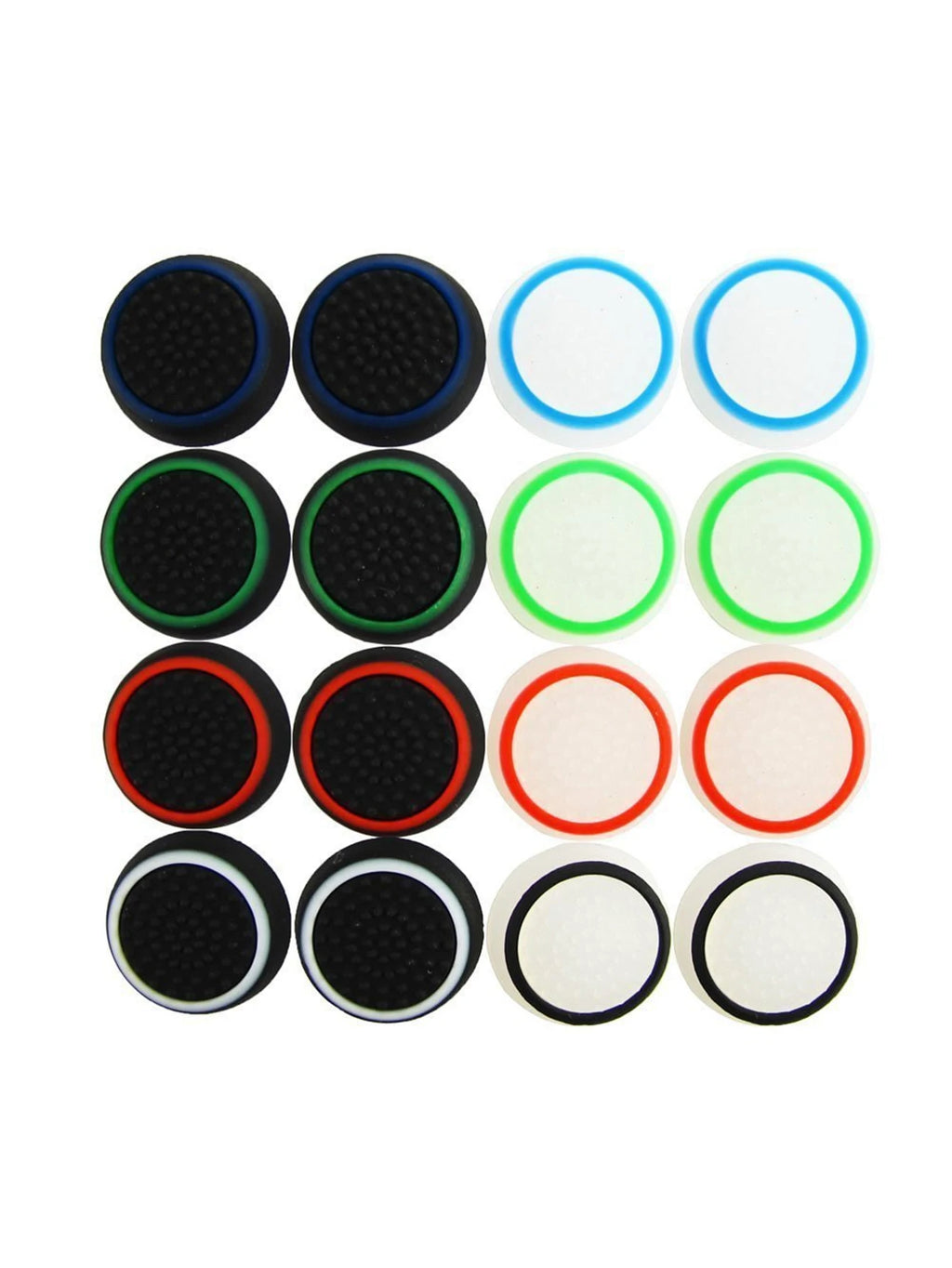Dual-color silicone ThumbStick Grip Cap Cover For Playstation 5 PS5 PS4 Slim/Pro Xbox Series x/s Game Controller thumb grip cap Qme 16pcs mix