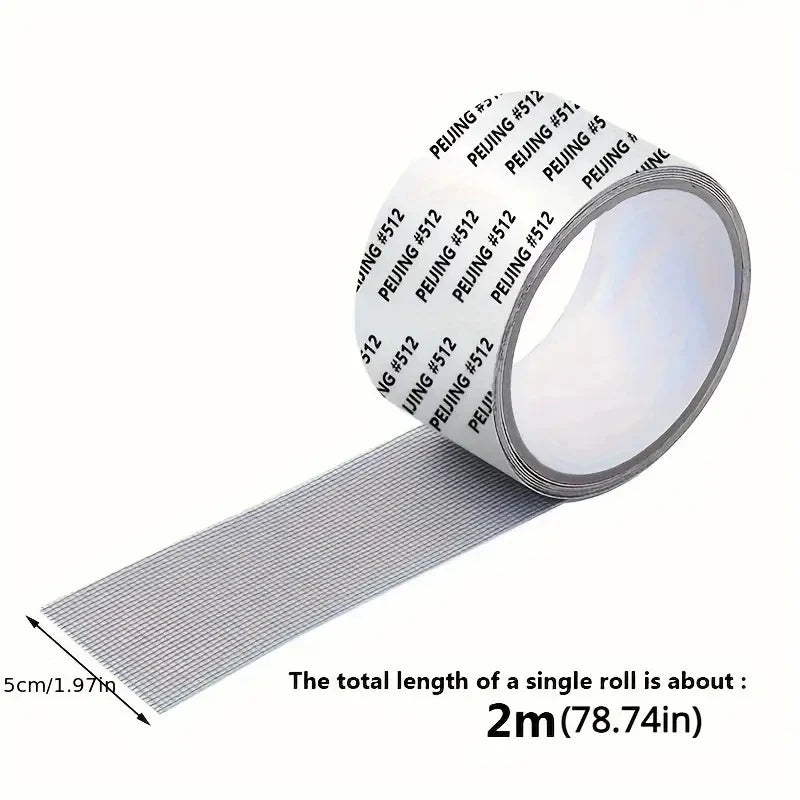 1pc Easy-to-Apply Waterproof Window Screen Repair Tape - Keep mosquitoes out with our bug-proof, self-adhesive mesh patch Qme
