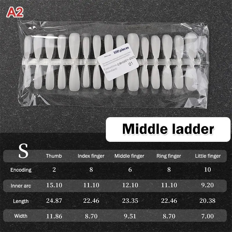 Nail Salon Matte False Tips Box Easy Wear Press Nails Home Manicure Qme A2