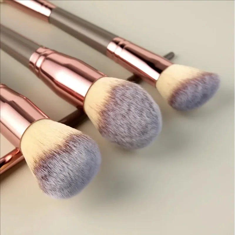 Custom 15-Piece Makeup Brush Portable Vegan Cosmetic Travel Bag Soft Qme