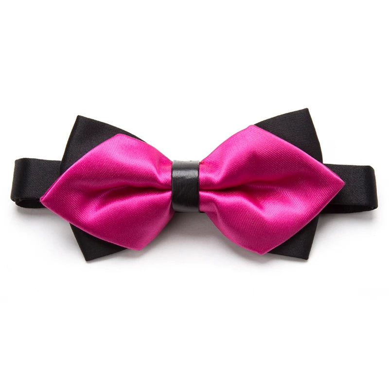 Men Ties Solid Fashion Butterfly Party Wedding Black Red Bow Tie Boys Qme Rose Red China Mainland
