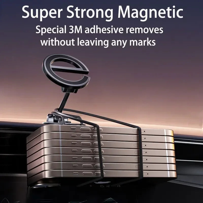 1080 Rotate Magnetic Car Phone Holder Stand Magnet Car Mount Support GPS Mobile Bracket in Car For Macsafe iPhone Samsung Xiaomi Qme