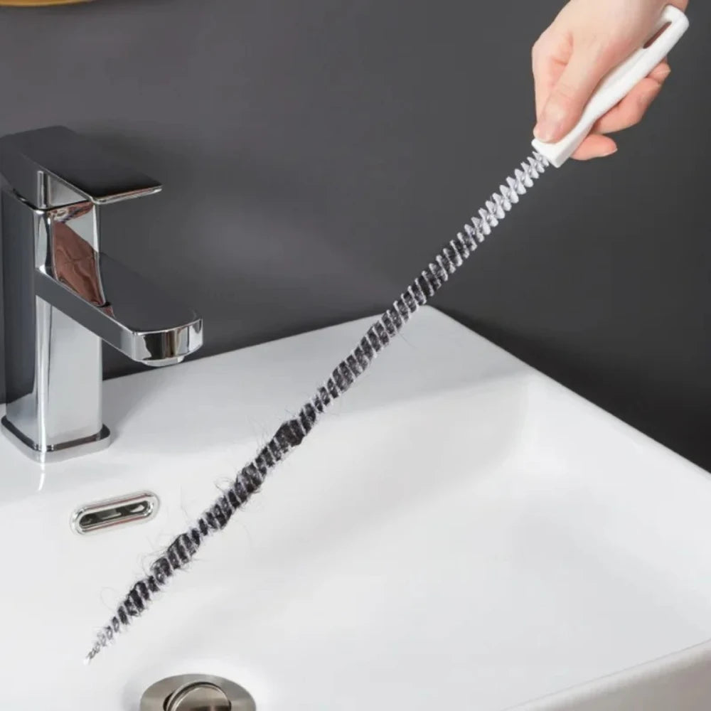 Bathroom Kitchen Sewer Unclogger Drain Plunger Hair Cleaning Tool Pipe Dredge Washbasin Sink Clog Remover Kit Qme
