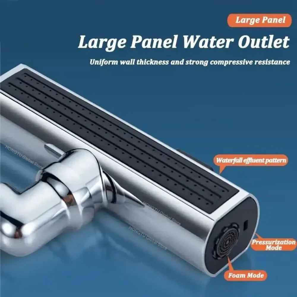New 4 Modes Waterfall Faucet Aerator Extender Sprayer for Kitchen Sink Tap Waterfall Diffuser Water Saving Nozzle Bubbler Fit Qme
