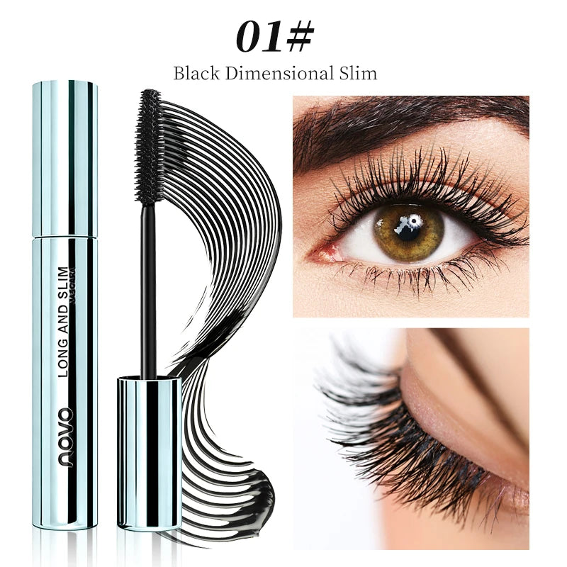 Long Lasting Black Mascara - Intense Length & Volumizing,Waterproof, mudge-Proof,Quick-Dry,Clump-Free,Curling Styling For Bold Qme 01