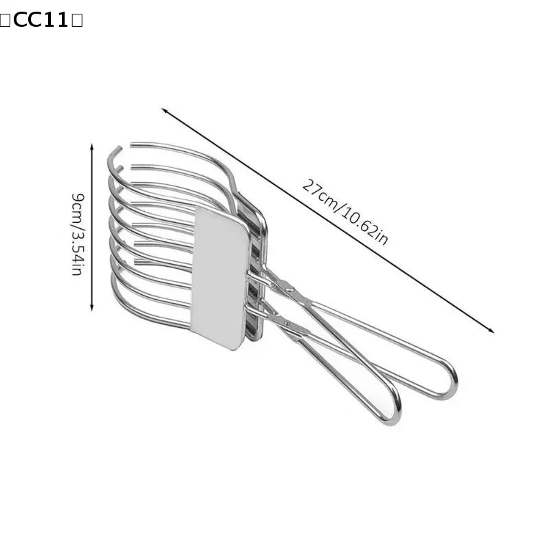 Stainless Steel Roast Meat Bread Cutting Tongs Effortless Slicing Qme