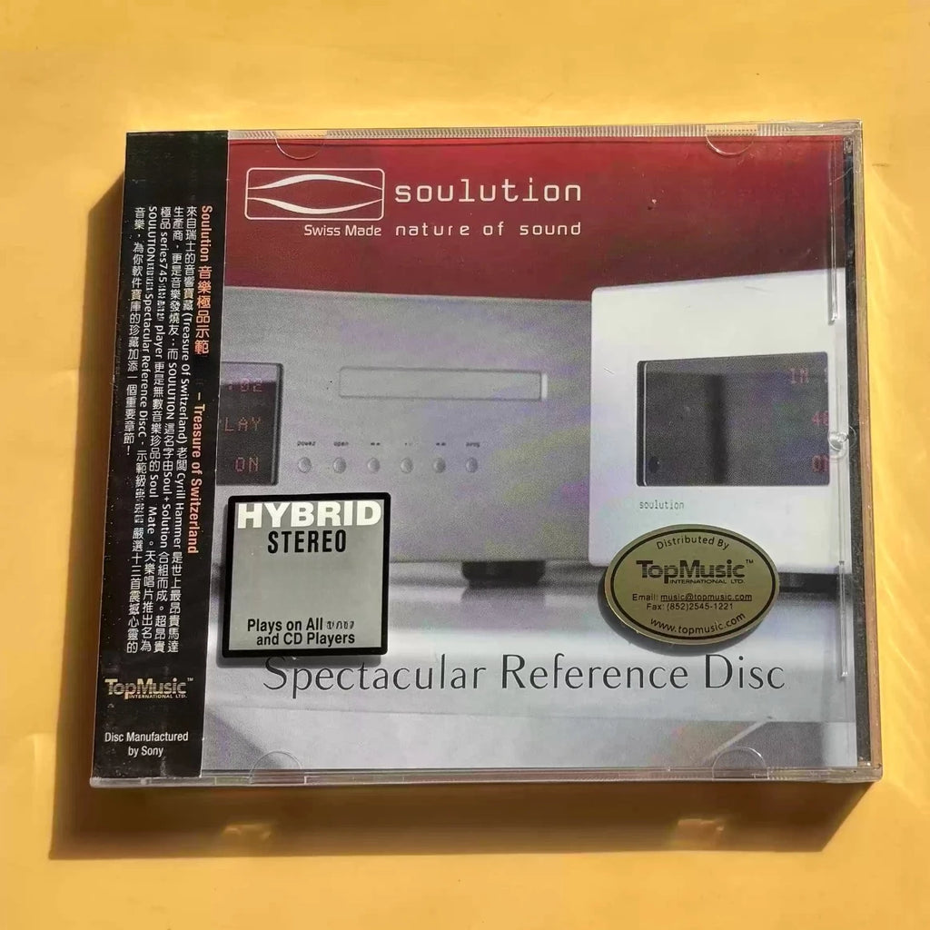 Swiss Audiophile Hi-Fi Test CD, Professional Reference Disc for Stereo System Calibration, Hybrid Stereo Format Qme Test Disc
