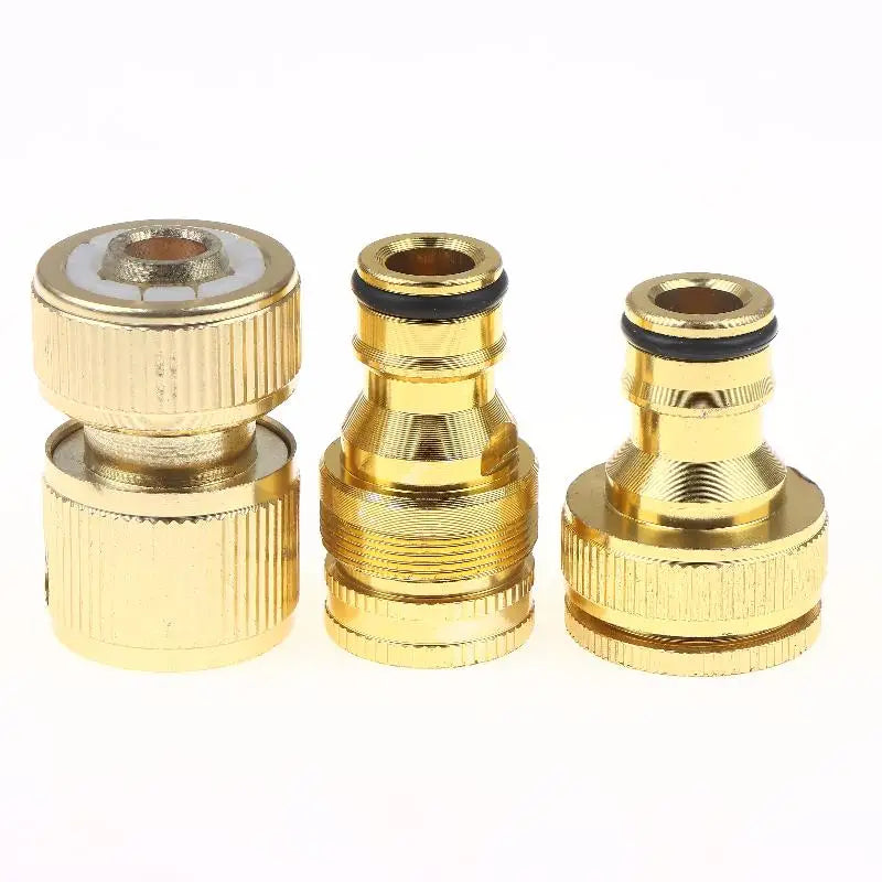 2pcs Standard Aluminum Hose Connector Set - 4/6'' Tap Fitting Quick Connect For Garden Pipes Hose Connector Qme