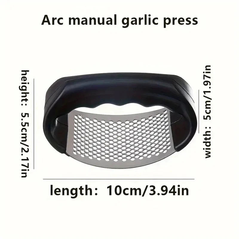 1pc Stainless Steel Garlic Press - Easy To Use And Clean, Perfect For Mincing, Crushing, And Mashing Garlic In The Kitchen Qme