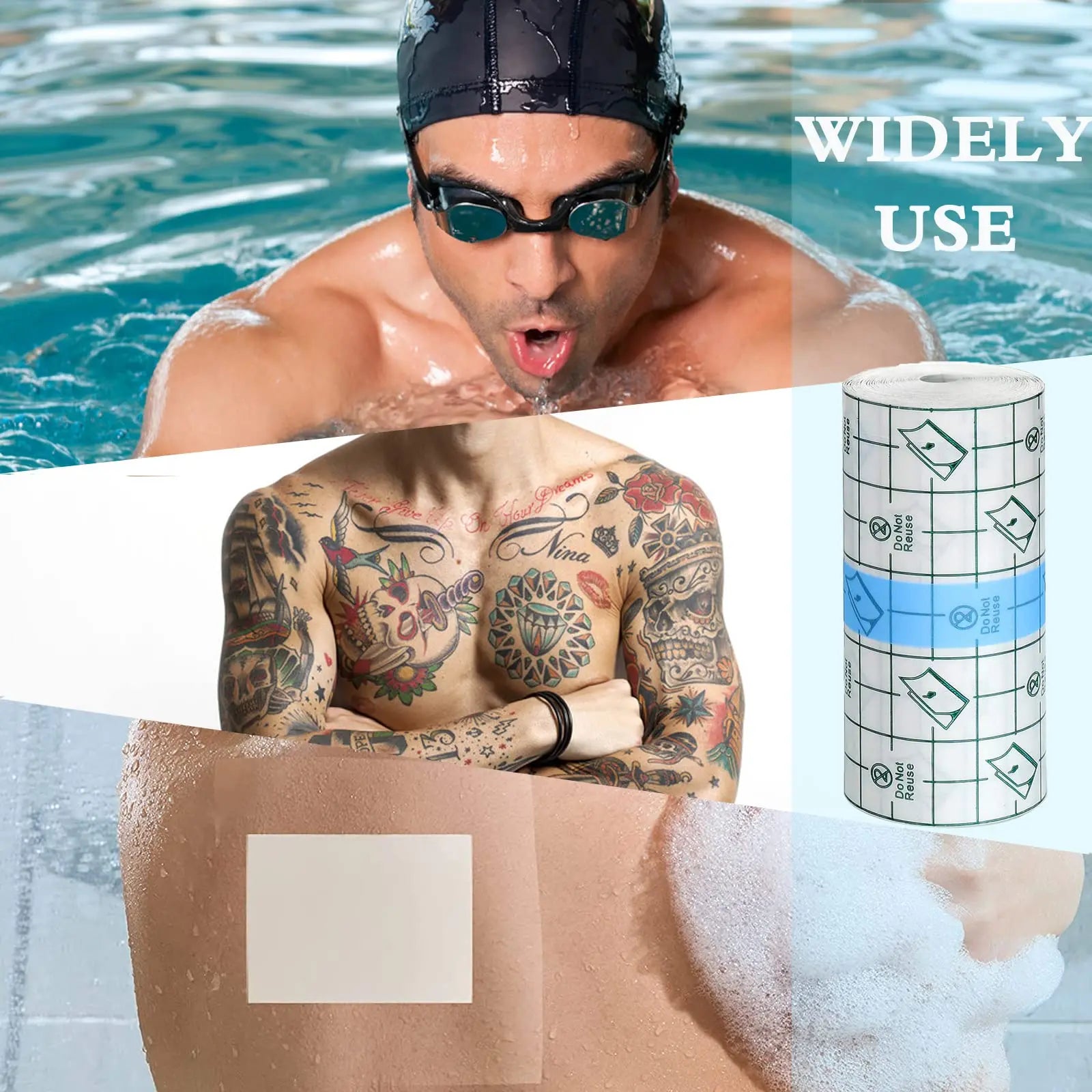 Waterproof Stretch Adhesive Bandage Protective Clear Transparent Qme