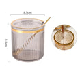 Seasoning Jar With Spoon Household Kitchen Exquisite Seasoning Bottle Storage Jar Qme Smoke Grey