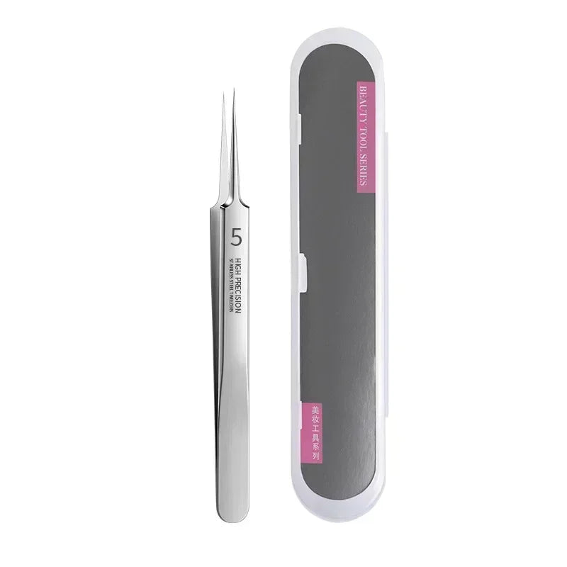 Blackhead Tweezers Precision Acne Removal Tool Facial Whiteheads Qme silvery