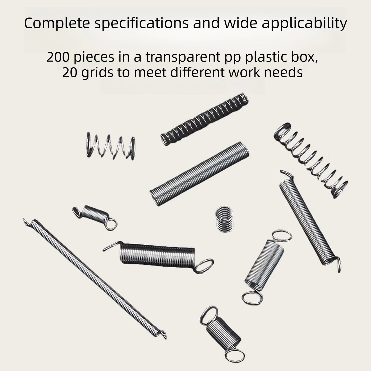 200/300PCS Stainless Steel Compression Spring Assortment Mechanical Electronics Repair DIY Hardware Tools Steel Galvanized Qme