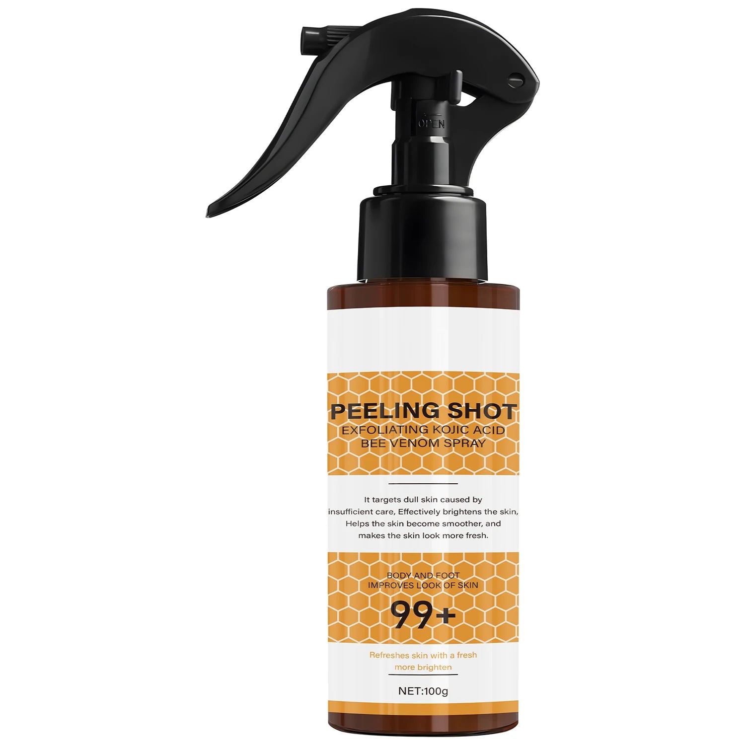 Peeling Shot with Retinol & Bee Venom - Moisturizing & Exfoliating Formula for Softer, Confident Skin Qme BROWN 100g