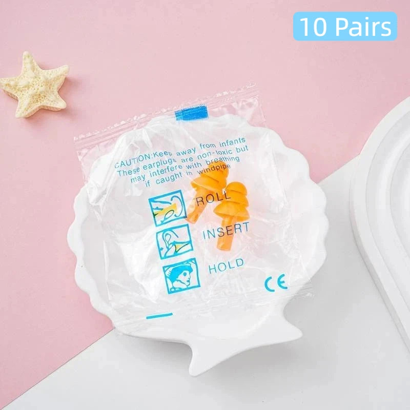 Soft Foam Earplugs 38dB Noise Cancelling 10 Pairs Multicolor