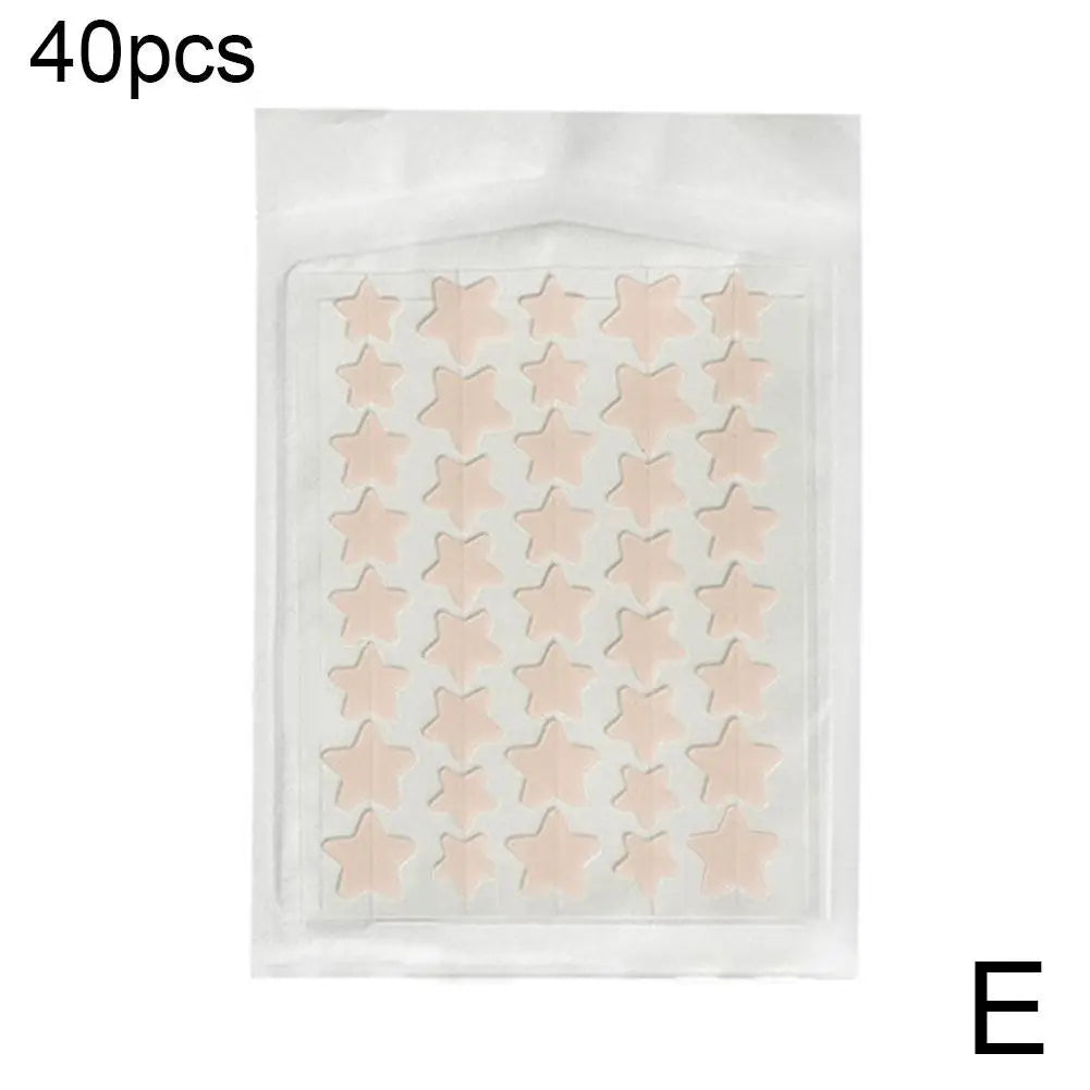 35/40Pcs Colorful Cute Star Heart Shaped Acne Treatment Sticker Invisible Acne Cover Removal Pimple Patch Skin Care Qme skin 40 counts China