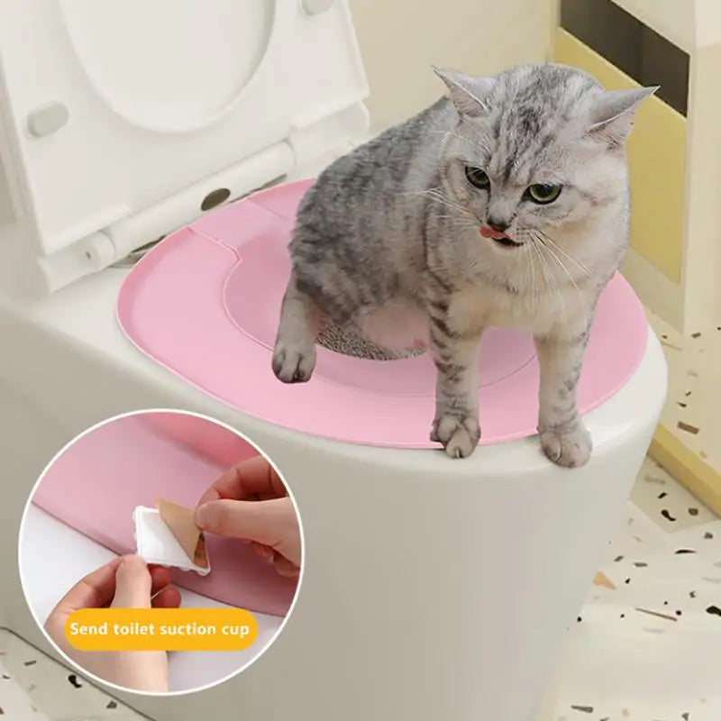 Cat Sandbox Toilet Seat Training Tool System Teach Use Reusable Qme