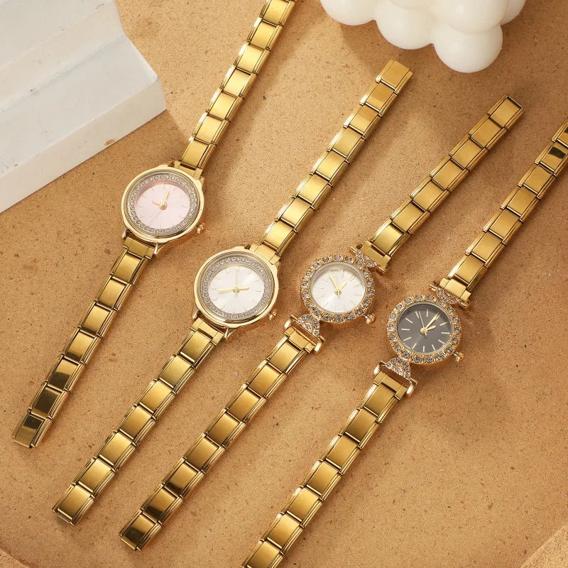 Bulk Wholesale Fashion Watch Women's Men DIY 9MM Width Italian Elastic Charm Stainless Watch Header Linker Bracelet Jewelry Gift Qme