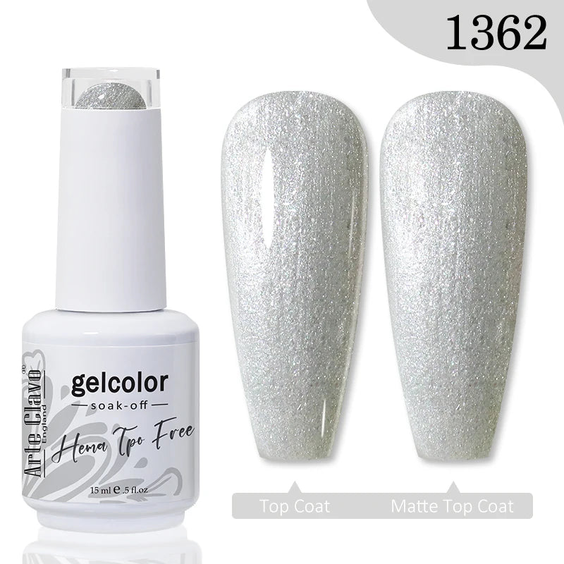 Arte Clavo Crystal Crushed Diamond Pink Blue Gel Nail Polish 2026