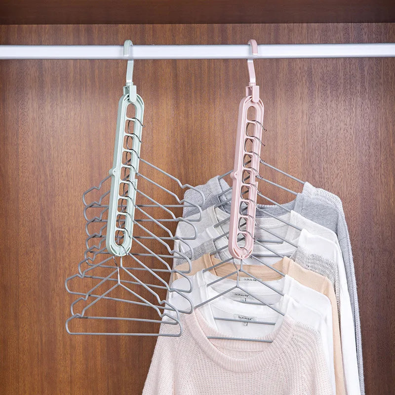 1pc Multi-Functional Clothes Hanger Saving Closet Space Random Color 17.6 Lbs(MAX) Qme