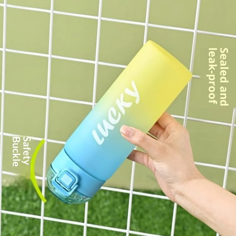 Outdoor Gym Travel Daily Drinking Gradient Sports Water Bottle Large Qme