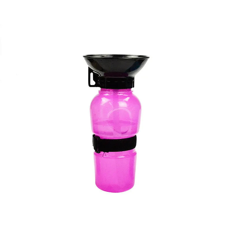 500ml Portable Pet Water Bottle For Dogs Cats Travel Drinking Cup Leakproof Outdoor Water Feeder Bowl Pet Supplies Qme Pink