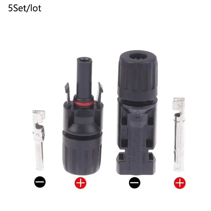 5Pair Solar Panel Cable Connector MC4 Photovoltaic Connectors Male Qme