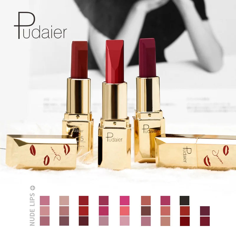 Luxury Matte Lipstick Long-lasting Pigment Non-sticky No Transfer Qme