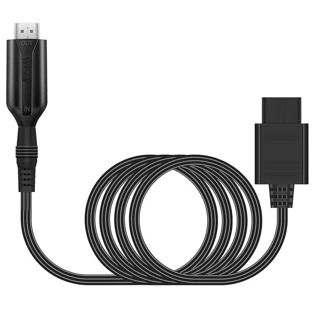 HD N64 To HDMI Converter Game Adapter HD Link Cable For N64/GameCube/SNES Plug and Play 1080P 64 To HDMI Converter Qme