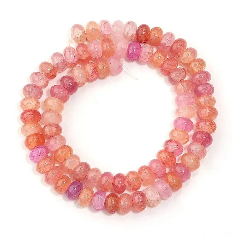5x8mm Colorful Loose Glass Beads Abacus Flat Round Style for DIY Jewelry Making Home Craft Activities Qme A9