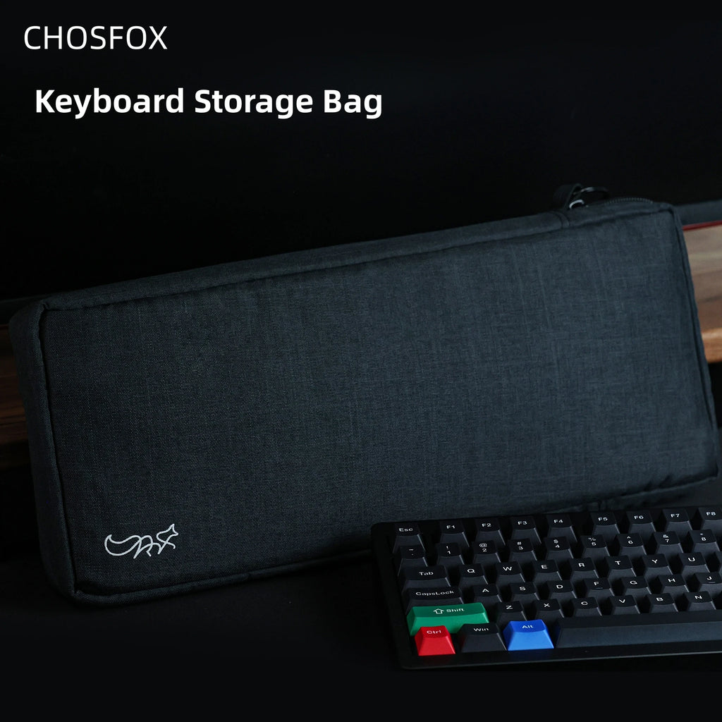 Chosfox Protable Keyboard Storage Bag Large Capacity Mechanical Keyboard Bag 87/75/67 Thickened Fabric Waterproof Protect Bag Qme 49CM