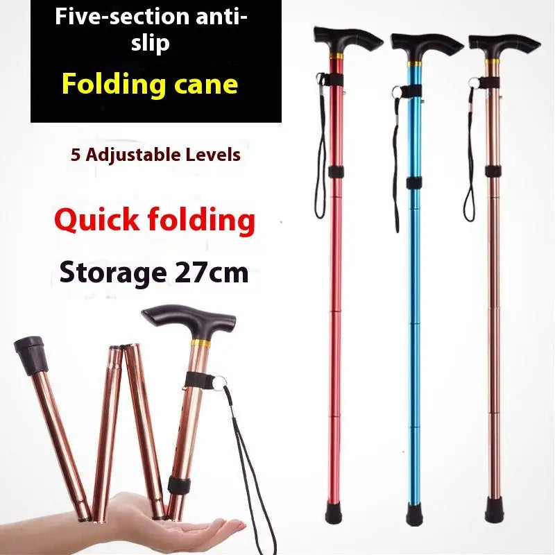 Telescopic Walking Stick Outdoor Hiking Trekking Poles Aluminum Alloy Qme