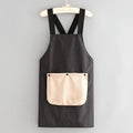 Kitchen Household Cooking Apron Men Women Oil-Proof Waterproof Adult Waist Fashion Coffee Overalls Apron Kitchen Accessories Qme Black