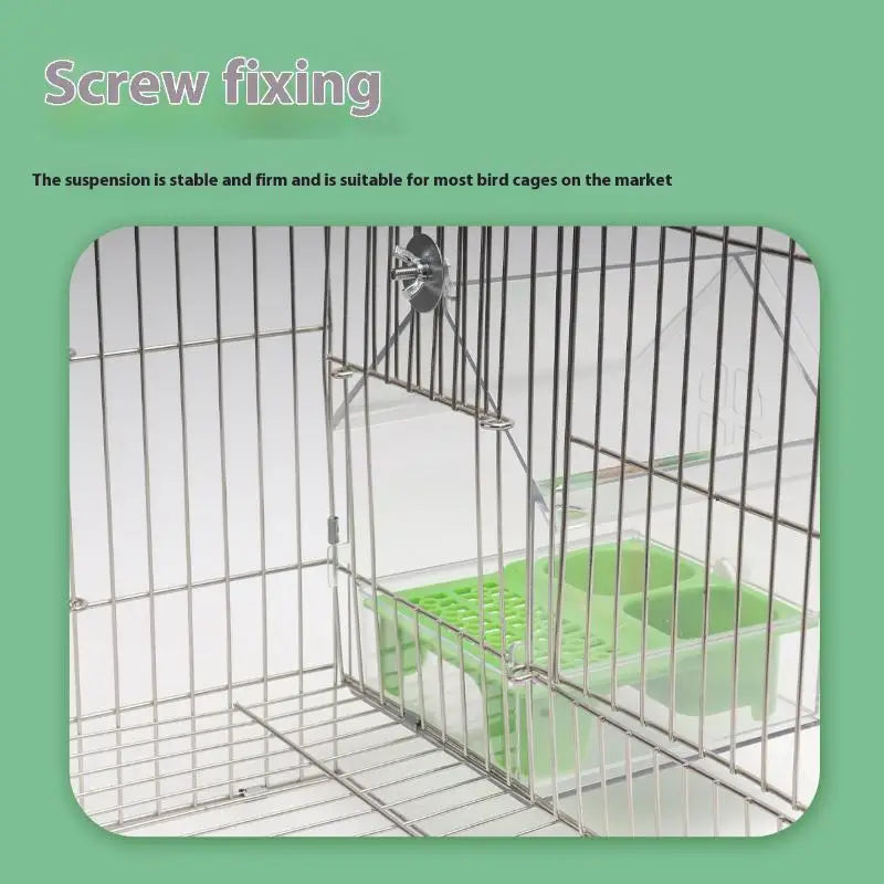 Hanging Parrot Feeder Prevent Scattering Bird Feeding Bowl Qme