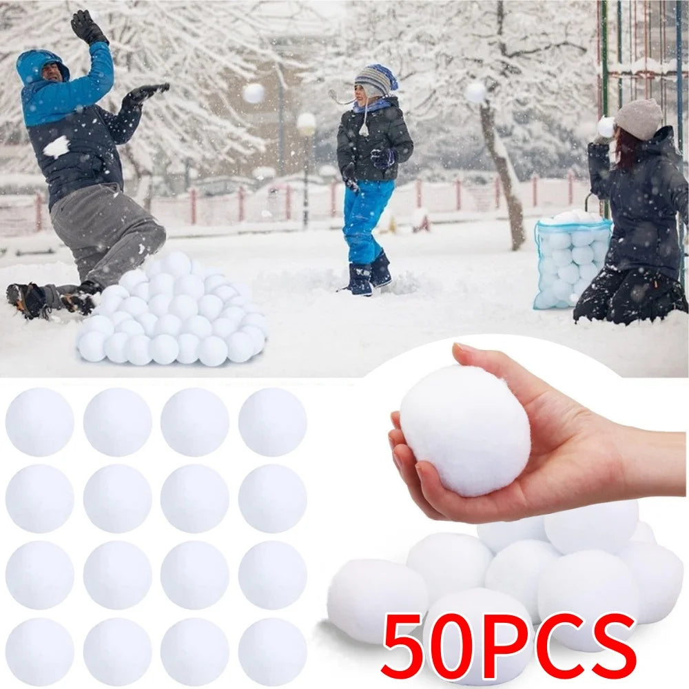 10-50PCS Christmas Snowball Children's Indoor Fluffy Soft Snowfight Fluffy Ball Christmas Decoration Pendant Christmas Ornaments Qme