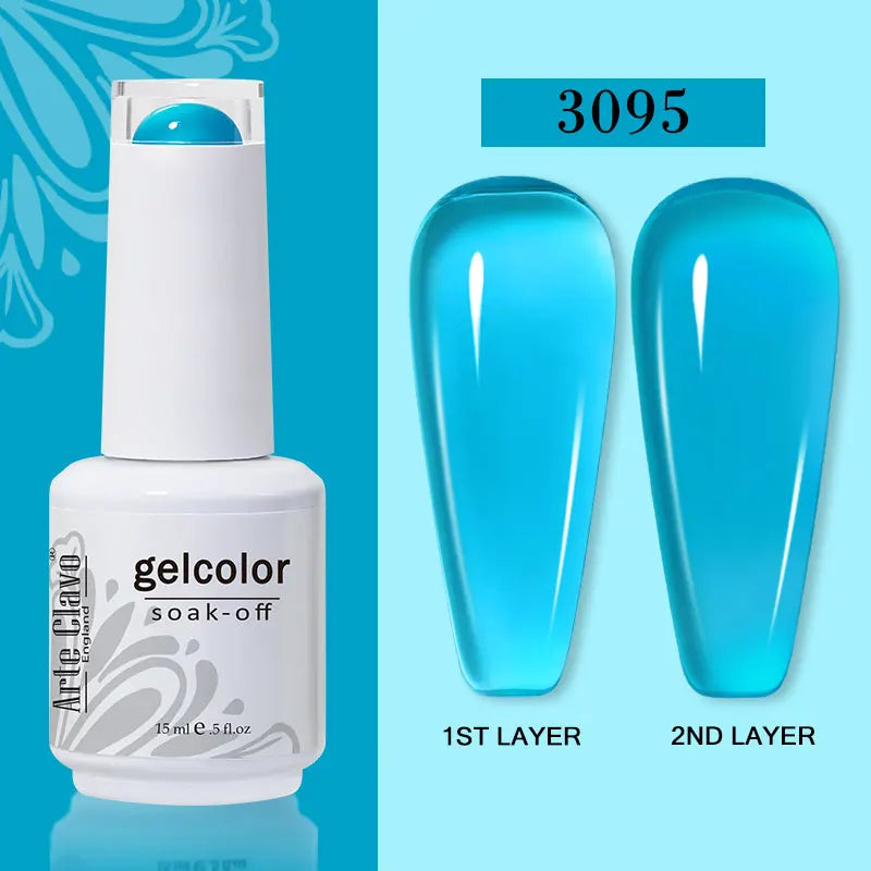 Arte Clavo Jelly Gel Polish Translucent Manicuring UV Nail Semi
