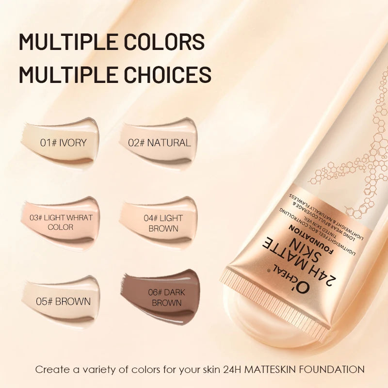 Natural Liquid Foundation Waterproof Sweat Proof Durable Makeup Qme