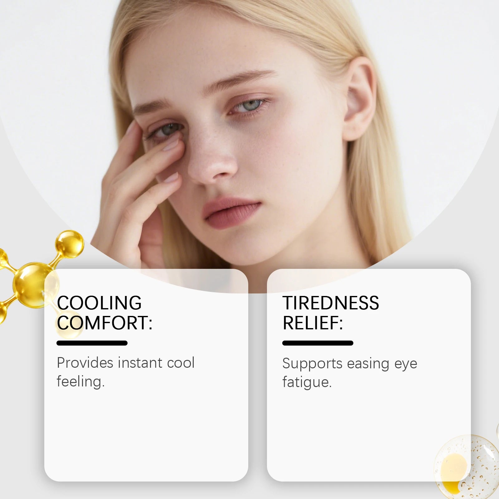 Cooling Eye Patches for Tired Eyes Soothing Hydrating Eye Care Under Eye Gel Mask for Dark Circles Puffy Eyes Travel Friendly Qme