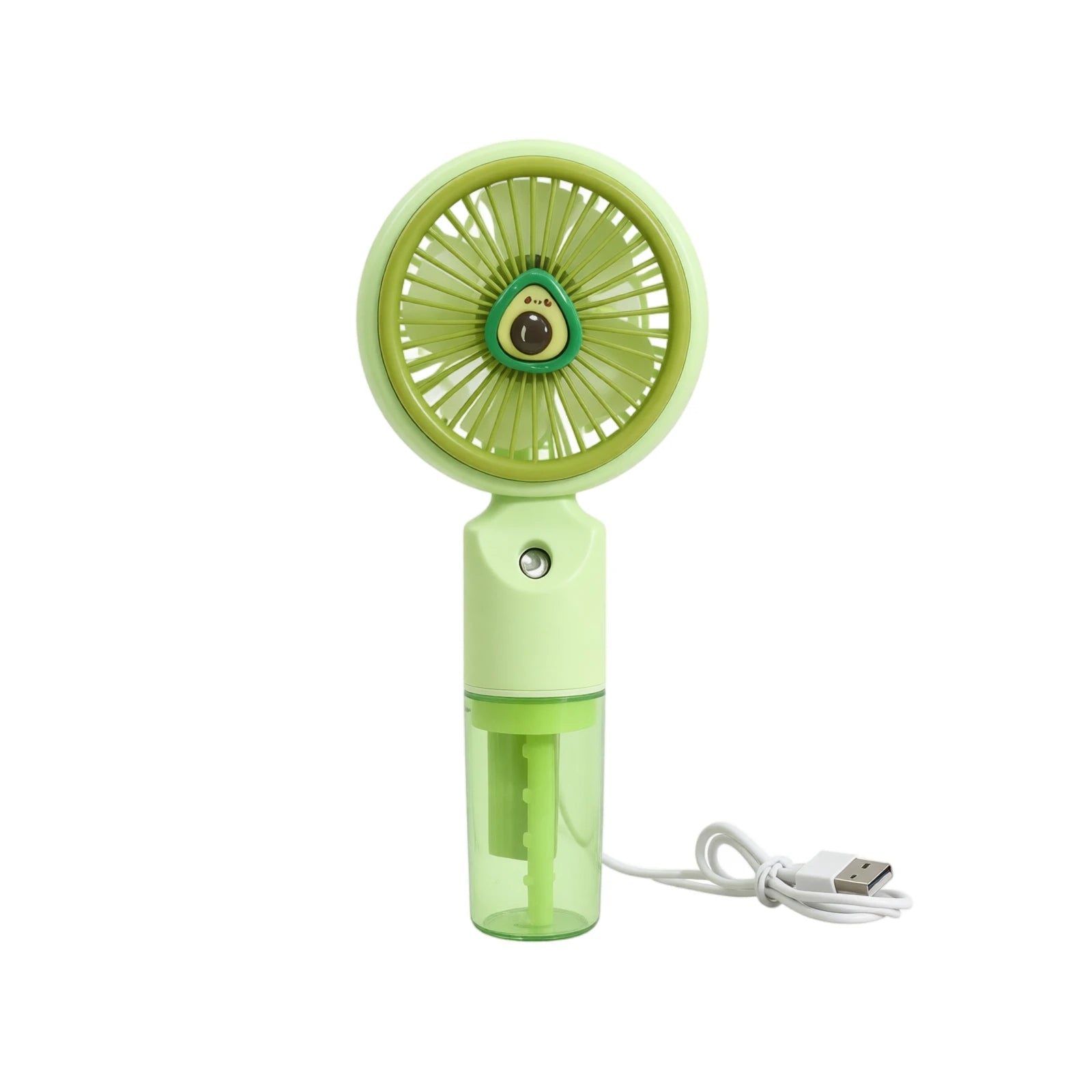 Cute Cartoon Fruit Handheld Spray Fan with 3 Speed Settings Perfect for Outdoor Travel Protable Mini Summer Daily Use Fan Qme Green one size