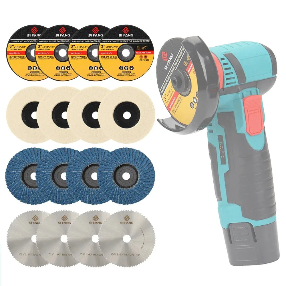 50mm/75mm Wool Polishing Wheel Polishing Pads Angle Grinder Wheel Felt Polishing Disc for Metal Marble Glass Ceramic 1PC Qme