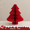 Christmas Tree Ornament 3D Honeycomb Ball Folding Paper Xmas Tree Desktop Hanging Xmas Decor Qme A1