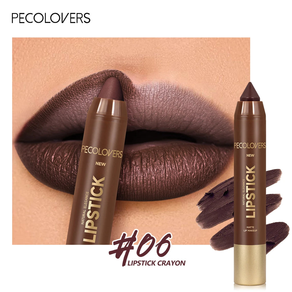 Fine Tip Lip Liner Pen Soft Mist Matte Crayon Sexy Brown Red Lipstick Qme 06
