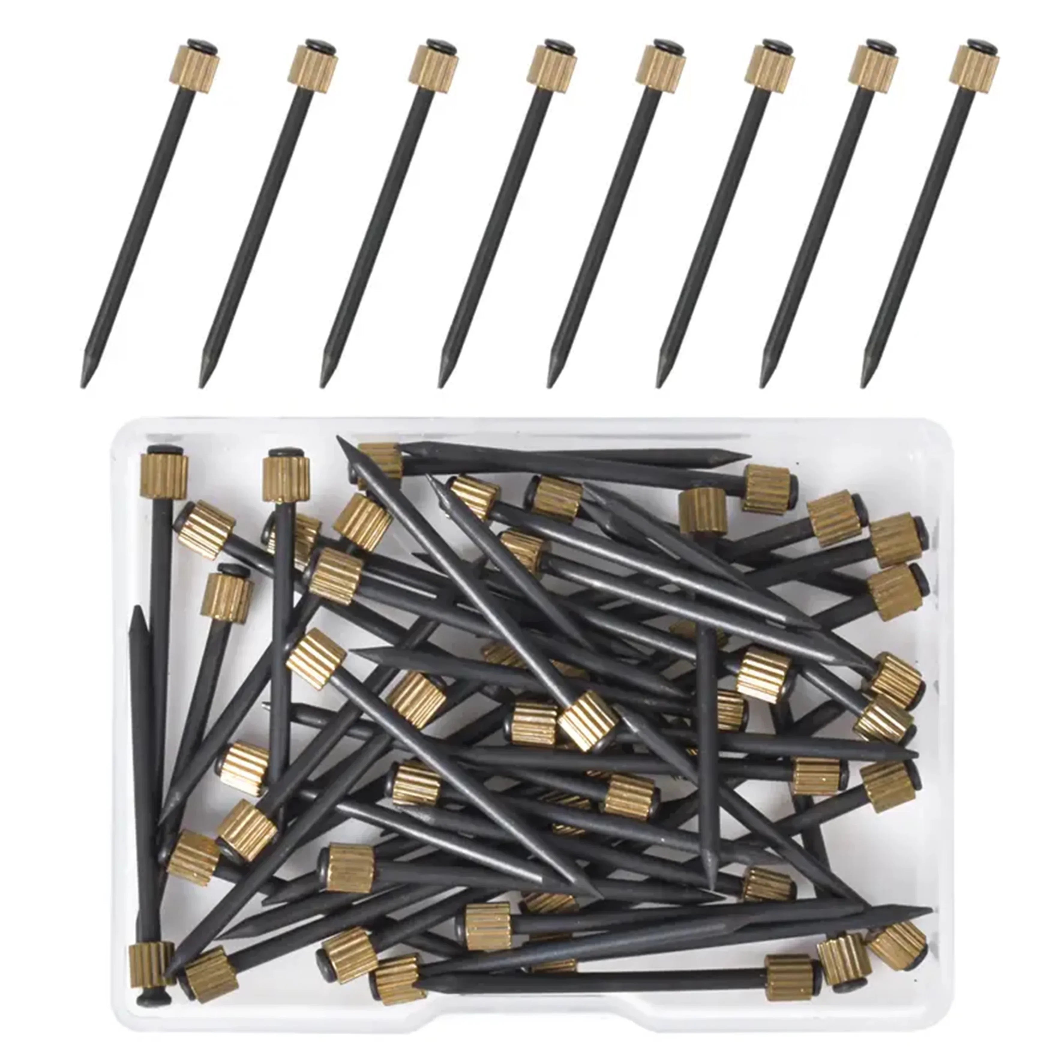 90pcs Picture Hanging Nails 3 Sizes Brass Head Wall Decorative Nails for Hanging Picture Frame Kit Hanging Hardware Tool Hanger Qme