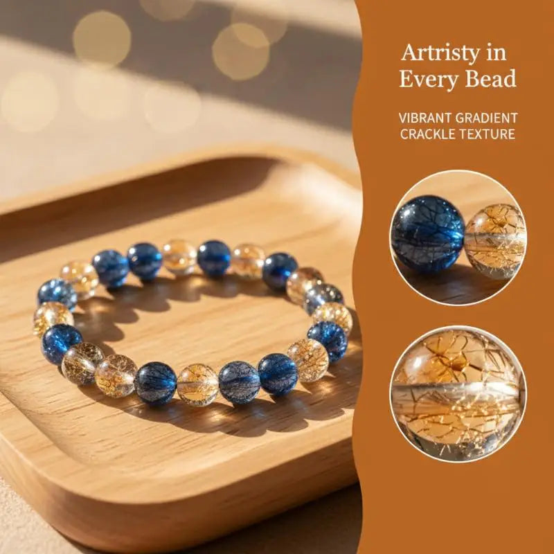 Natural Black Coloured Elastic Beaded Bracelet Fashion Temperament Light Luxury High-grade Popular Couple Jewelry Chain Gifts Qme