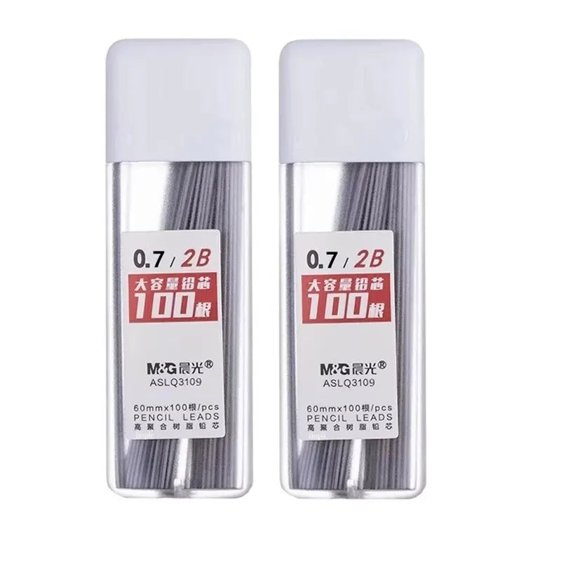 2B/HB Mechanical Pencil Refills White Simple 0.5/0.7mm for Students School Supplies Office Accessories Stationery Supplies Qme (2B)2box 0.7 mm