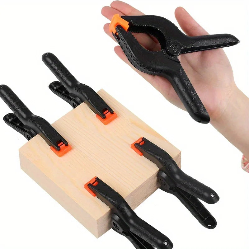 6pcs 2inch Spring Clamps Heavy Duty Plastic For Background Muslin Canvas Paper Chromakey Screen Clip Photo Studio Carpenter Tool Qme