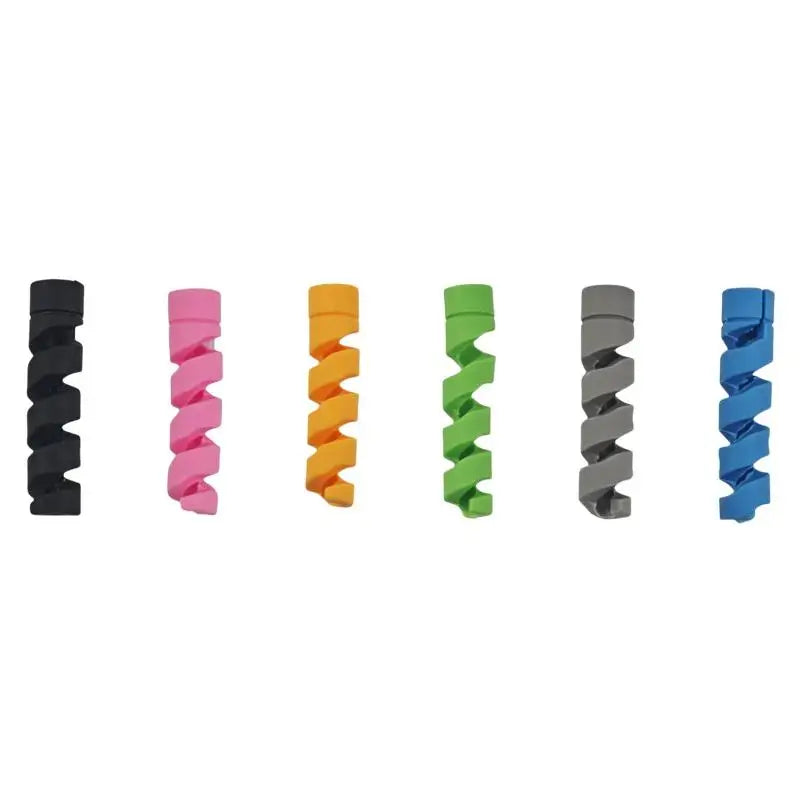 Silicone Spiral Cable Winder Durable USB Wire Protection Cord Saver Qme